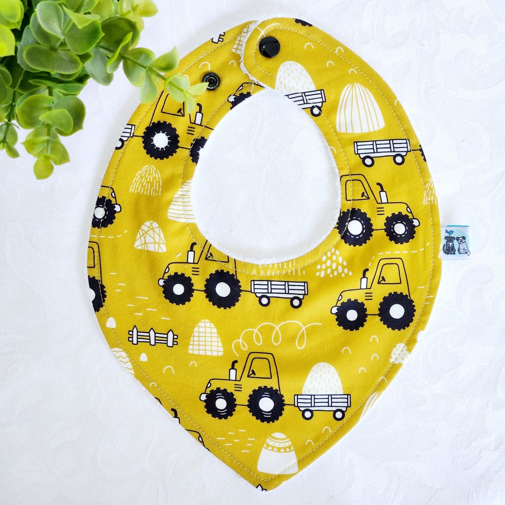 Baby Bib - Bunnies or Tractors (2 options)