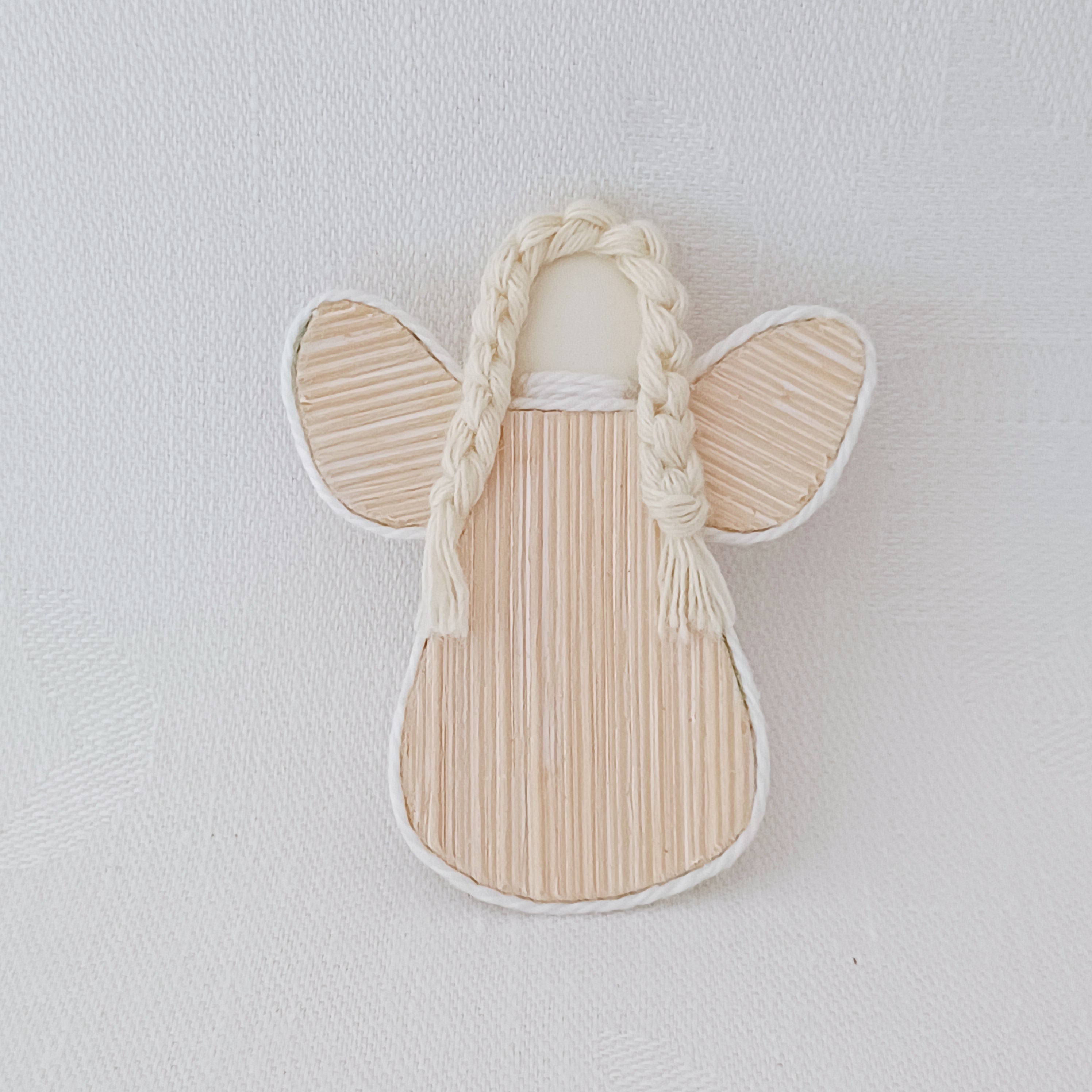 Little Palm Leaf Angel - handmade brooch pin