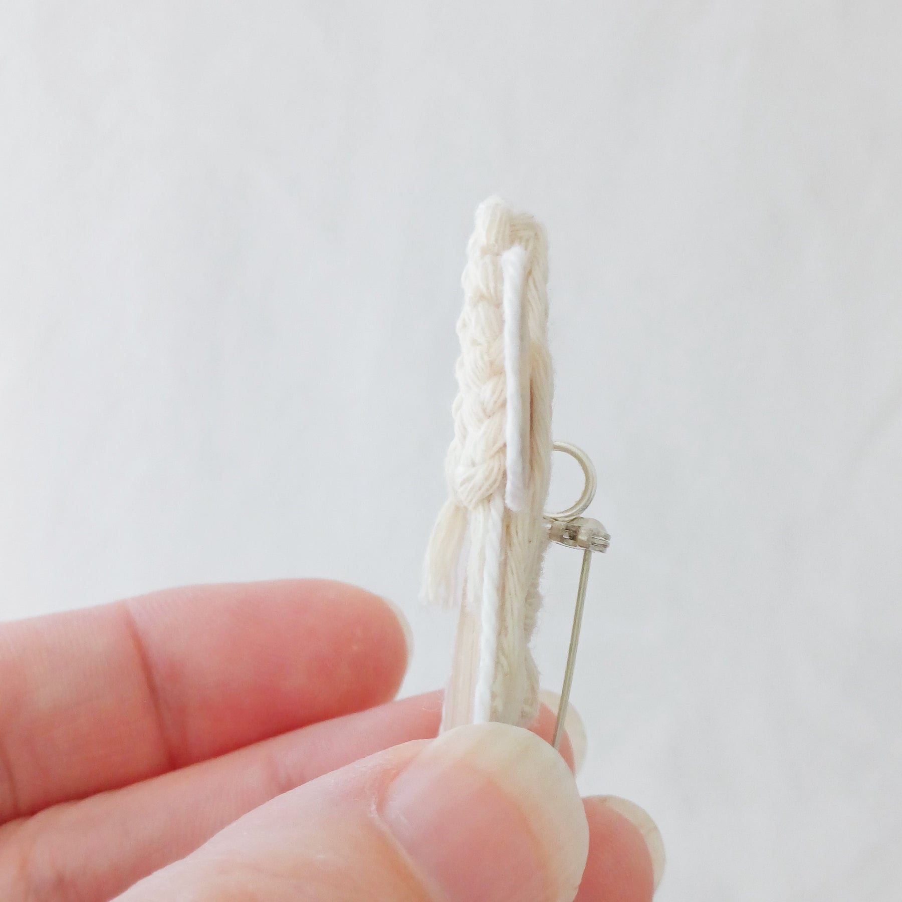 Little Palm Leaf Angel - handmade brooch pin