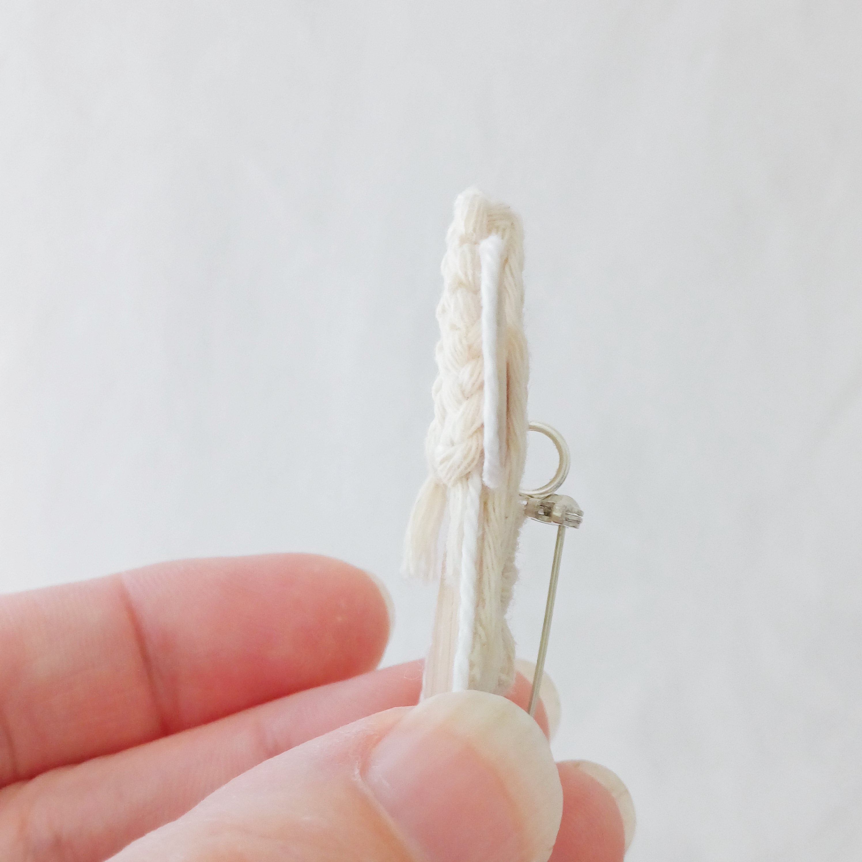Little Palm Leaf Angel - handmade brooch pin
