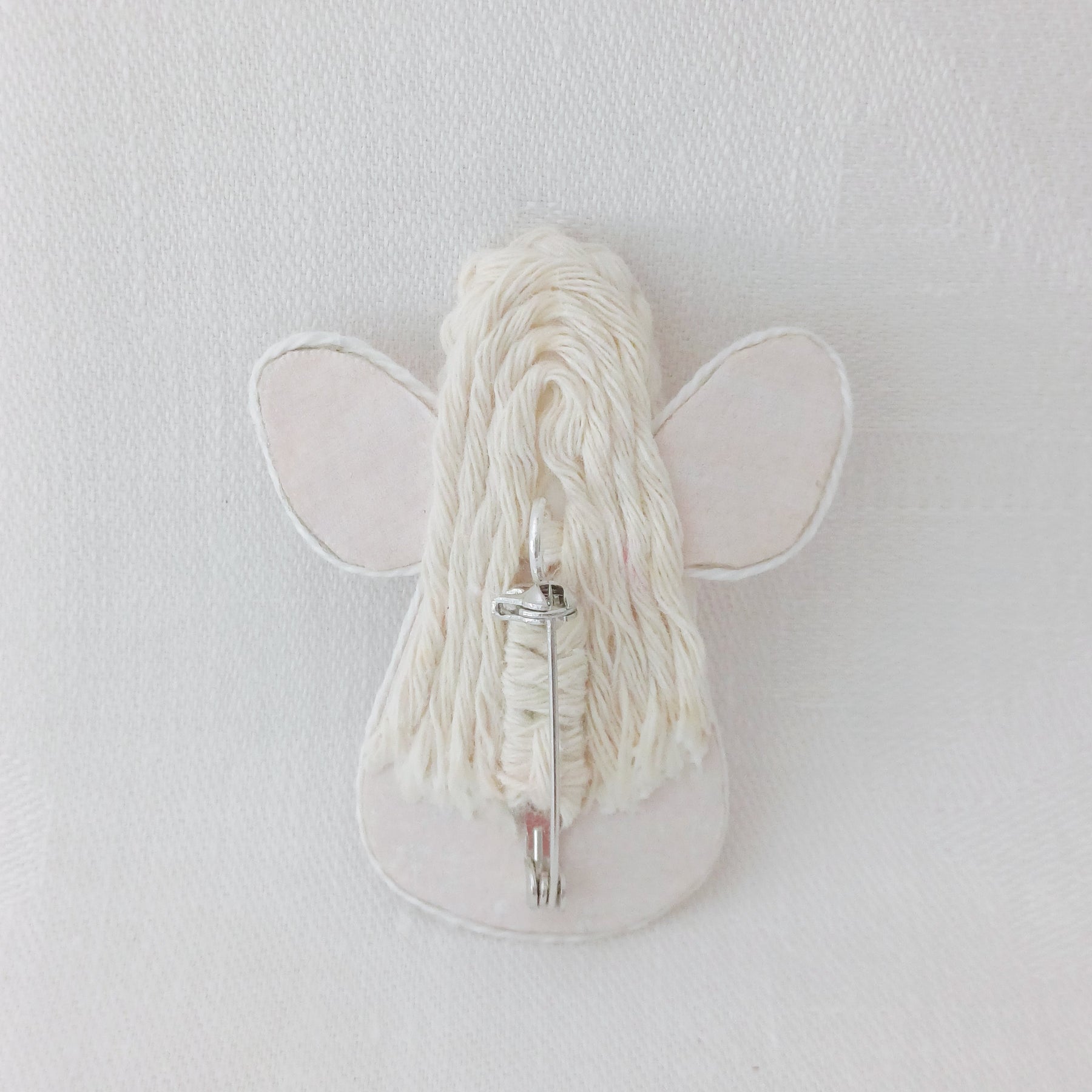 Little Palm Leaf Angel - handmade brooch pin