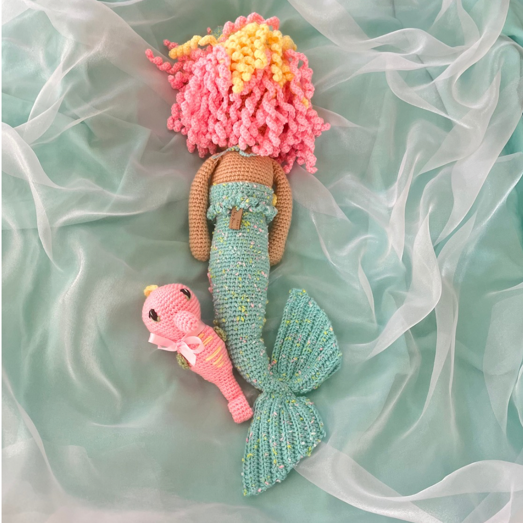 Handmade Crochet Mermaid Doll And Friends|55cms