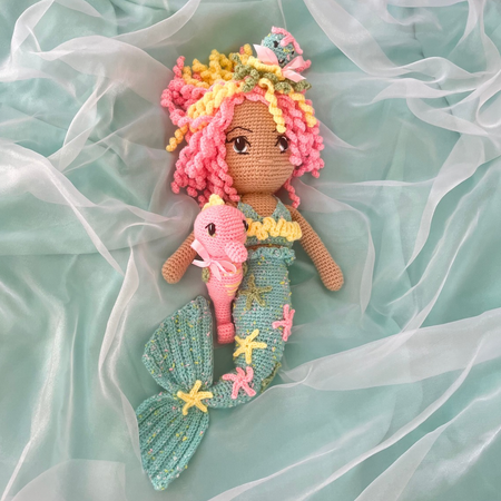 Handmade Crochet Mermaid Doll And Friends|55cms