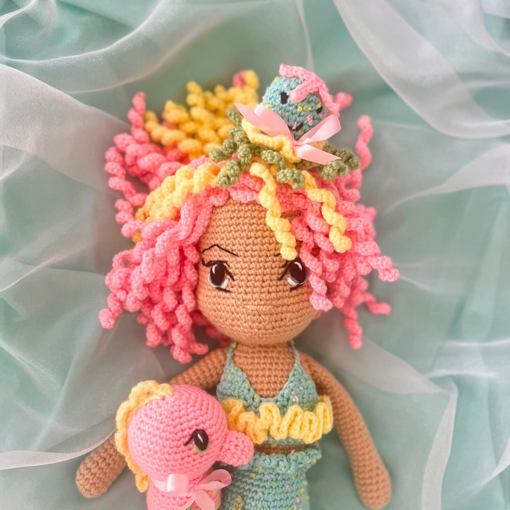Handmade Crochet Mermaid Doll And Friends|55cms