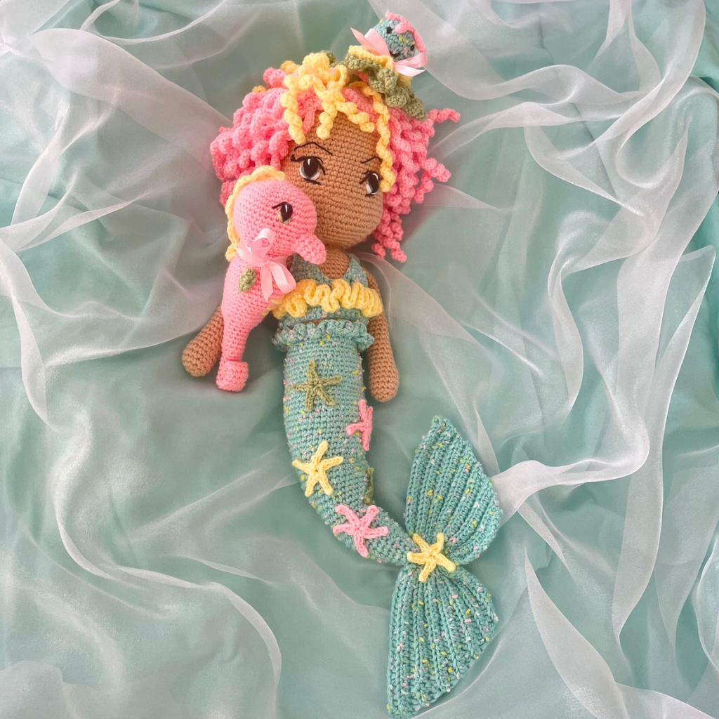 Handmade Crochet Mermaid Doll And Friends|55cms