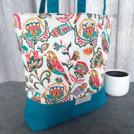 Regal Birds - Medium Sized Tote Bag