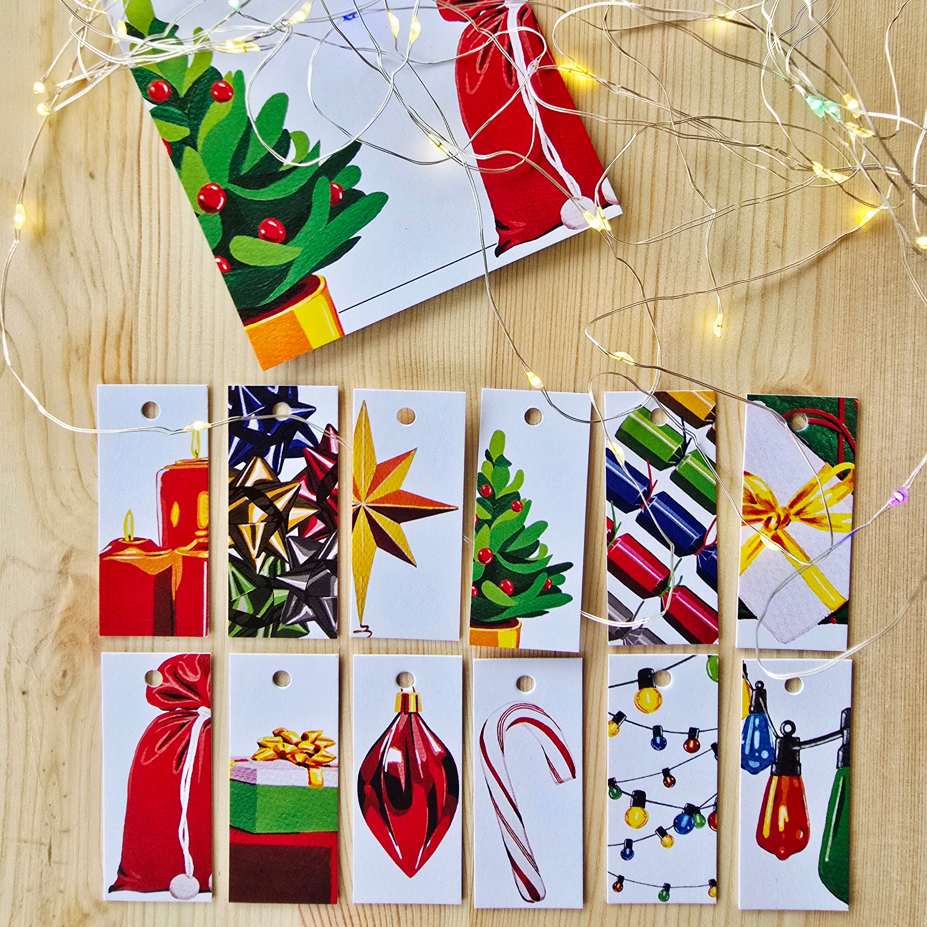 Christmas Wrapping Paper and Gift Tag Set