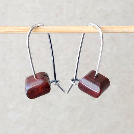 Brecciated Jasper Earrings - Handcrafted with Australian Made Sterling Silver