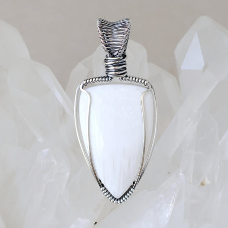 Sterling Silver Scolecite Pendant - Talisman of Inner Peace