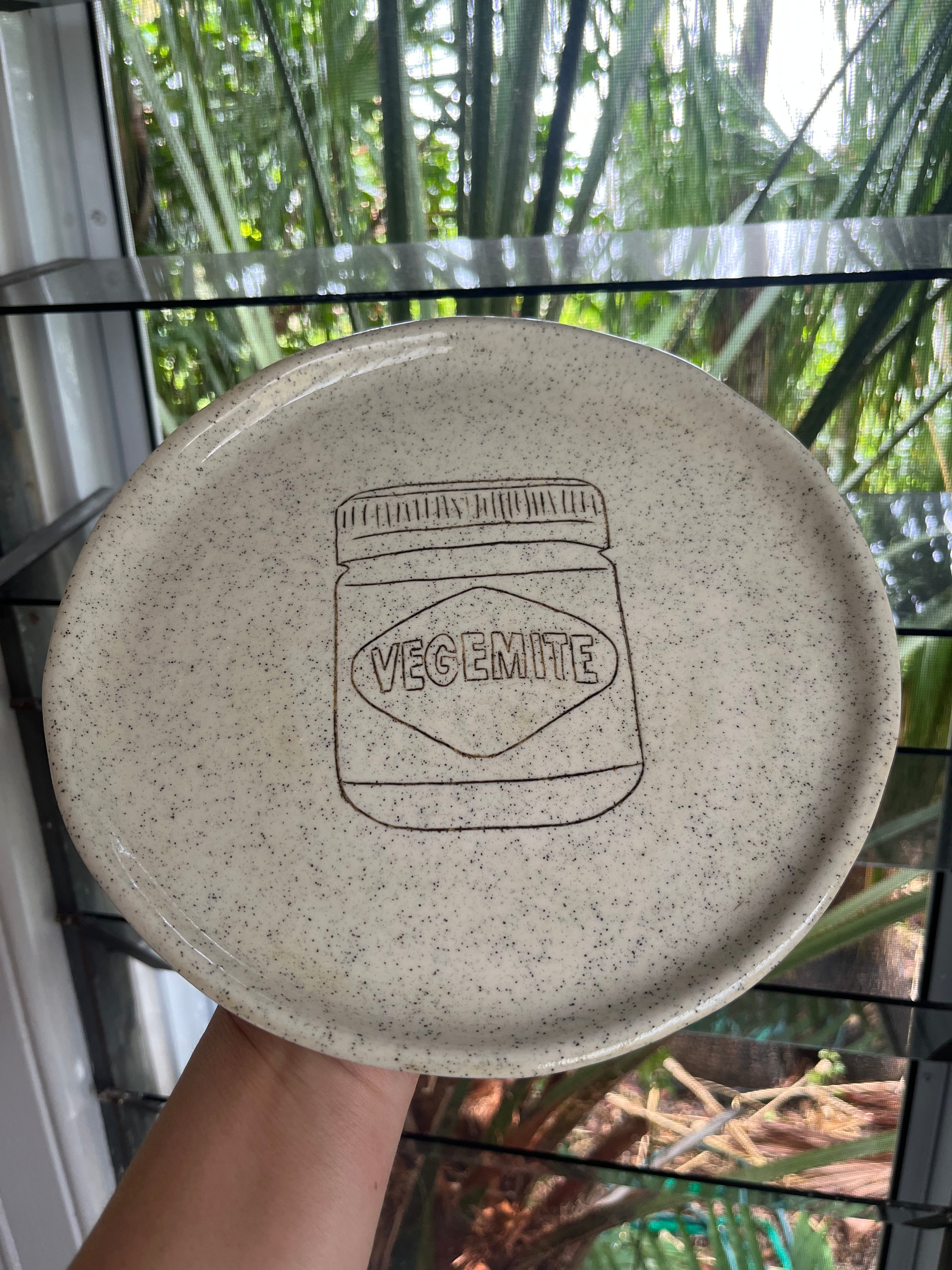 Handmade Ceramic Vegemite Plate