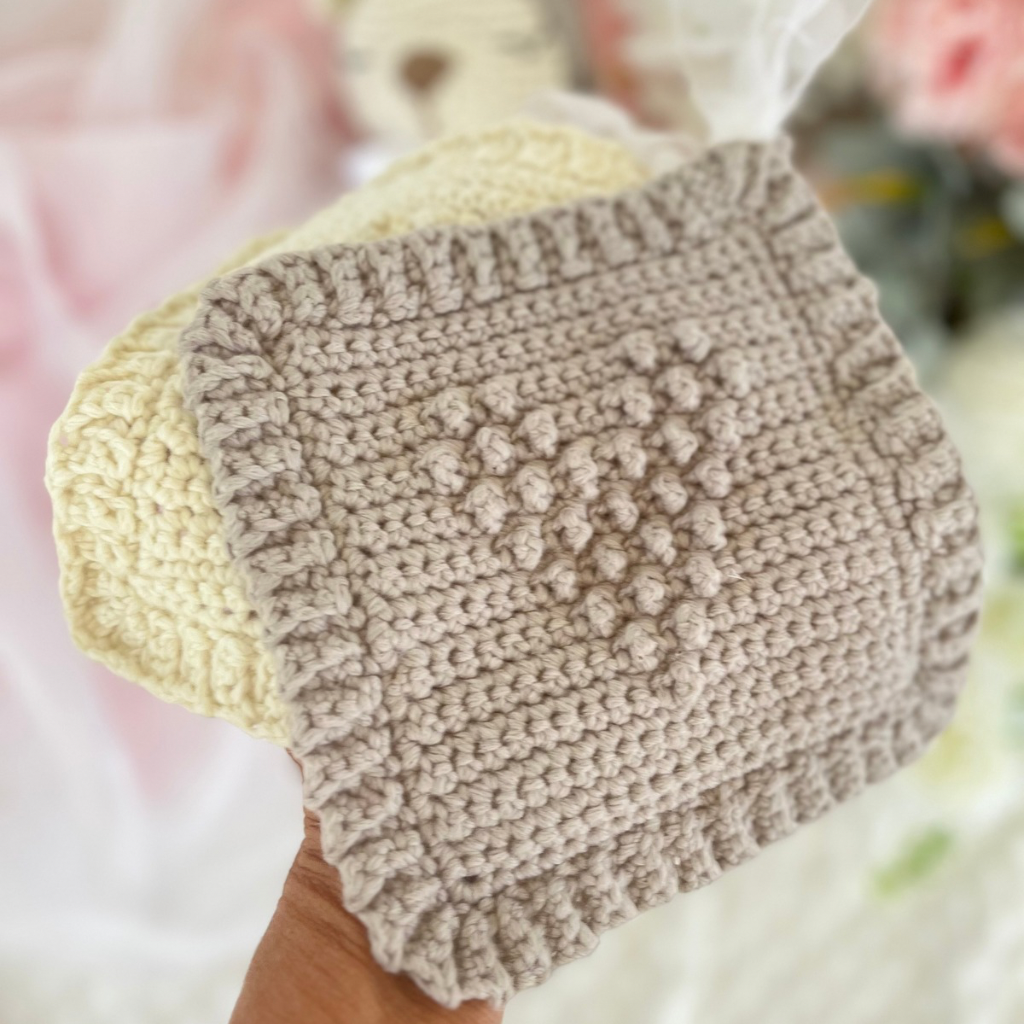 Handmade Crochet Teddy Bear Gift Set - Crochet Baby Gift Pack