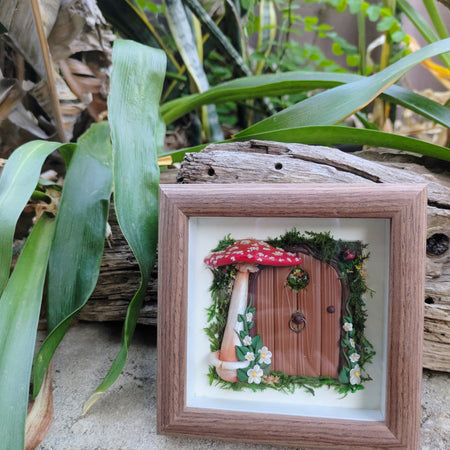 Enchanted Fairy Door displayed in a Shadow Box