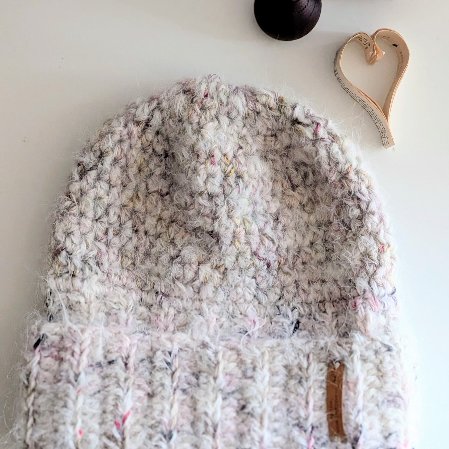 Two Way Double Brim or Slouchie Beanie Merino/Mohair Blend