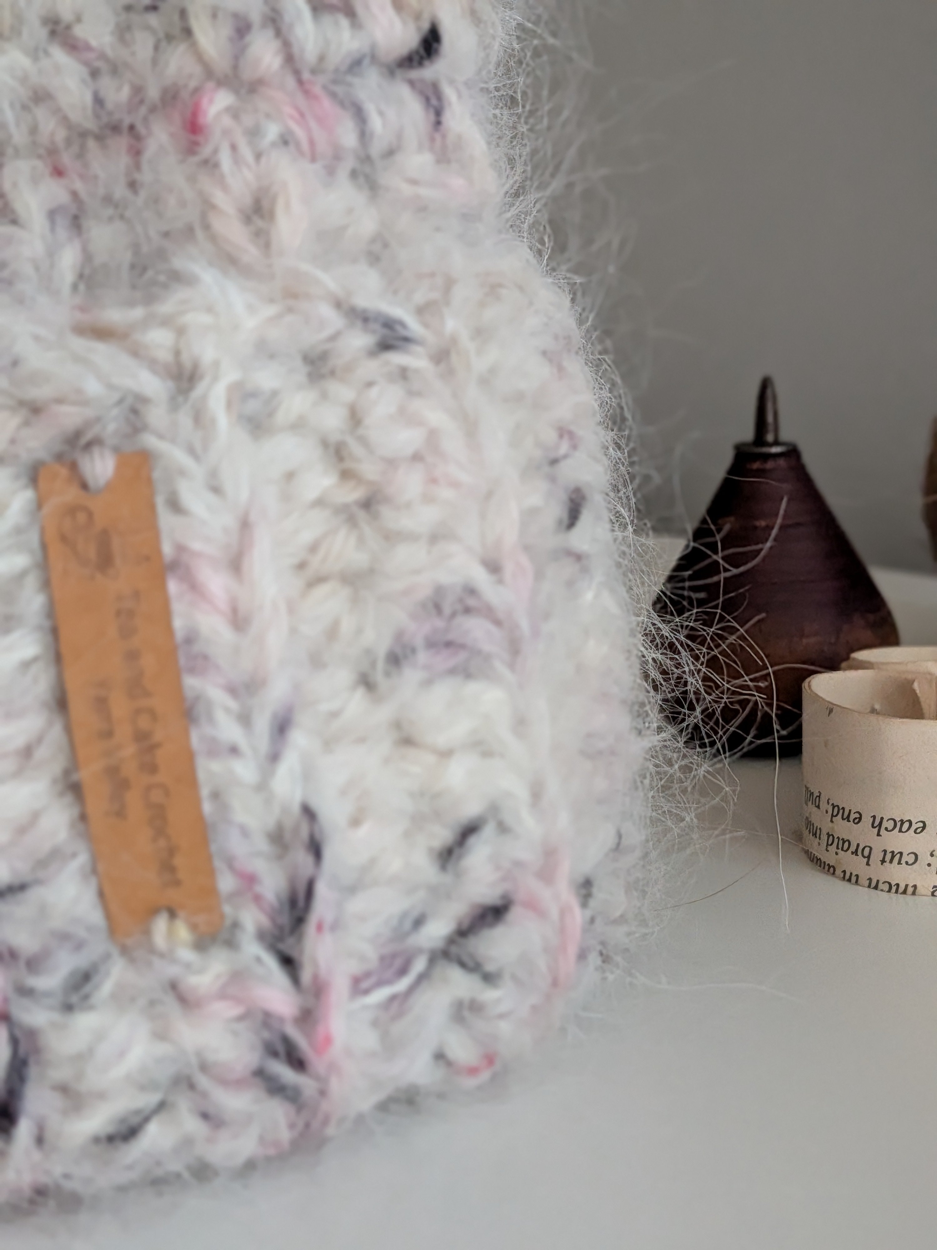 Two Way Double Brim or Slouchie Beanie Merino/Mohair Blend
