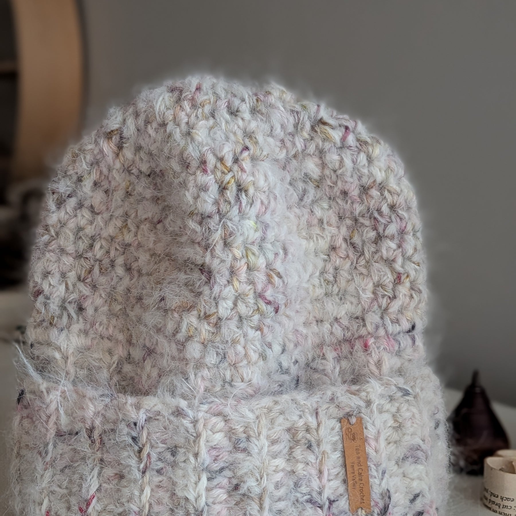 Two Way Double Brim or Slouchie Beanie Merino/Mohair Blend