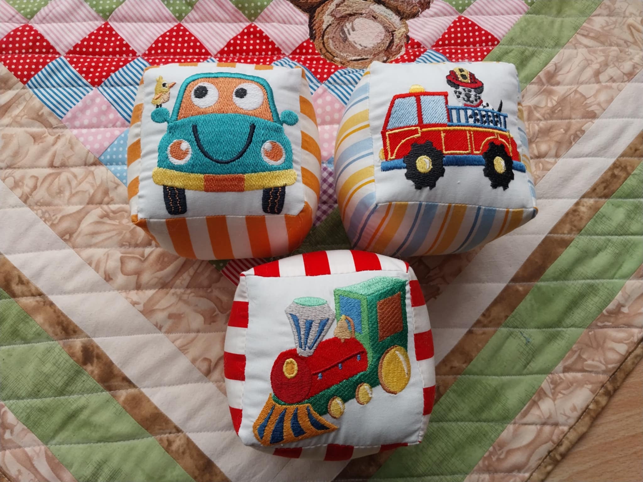 "Transport" Soft Baby Blocks