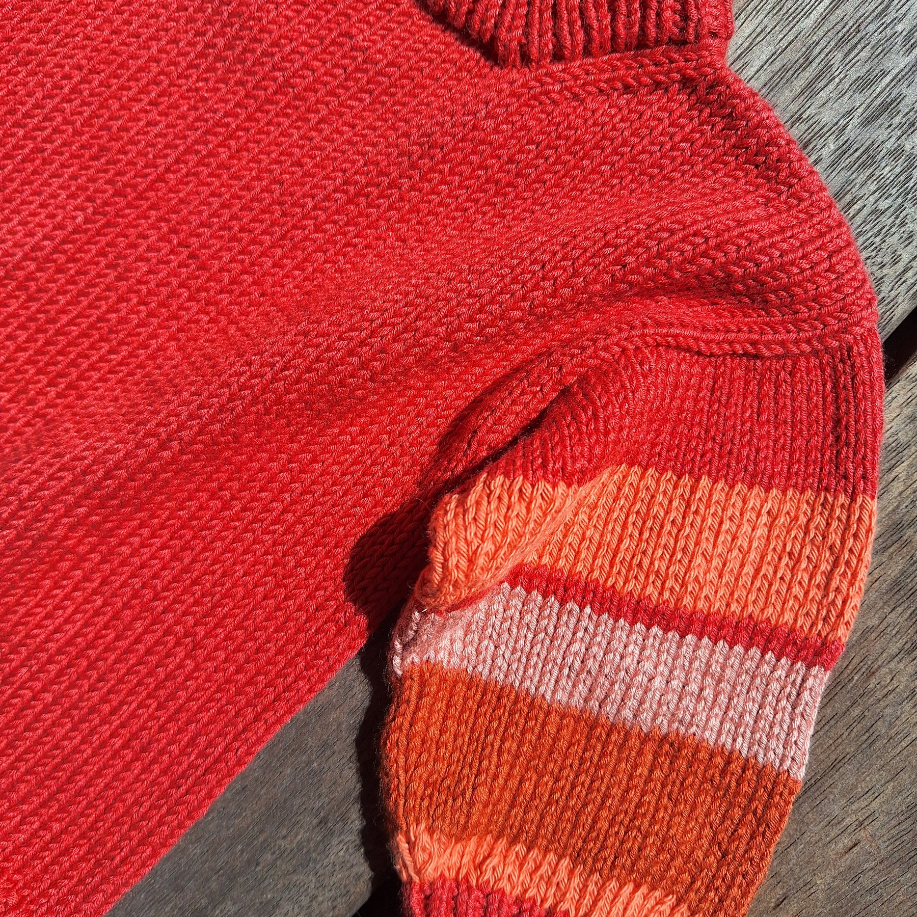 Infant 'Baby Brownie' Sweater 6mths Rust Red 100% natural yarn