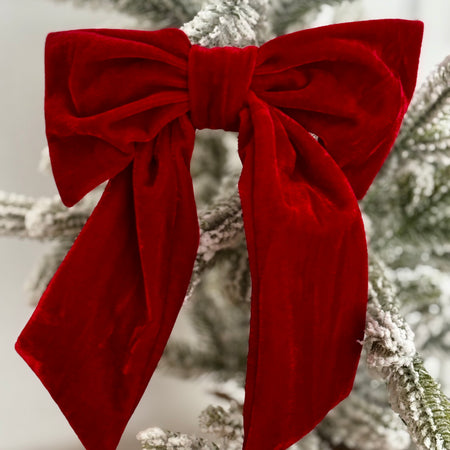 Christmas velvet handmade Bow