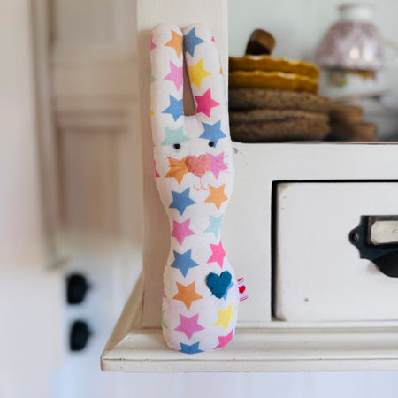 Handmade Bunny Rattle - Lots of options including Liberty