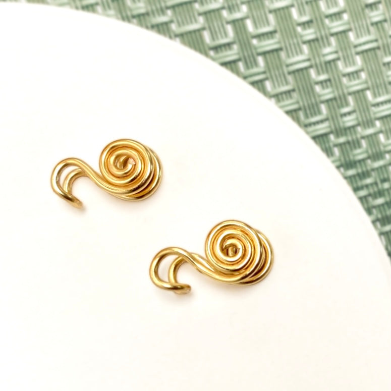 Petite spiral ear cuff | Gold, Silver, Copper or Rose | Clip on