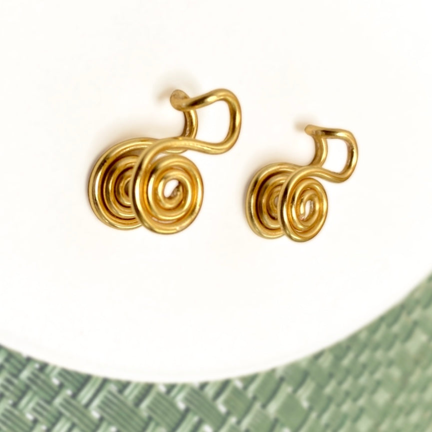 Petite spiral ear cuff | Gold, Silver, Copper or Rose | Clip on