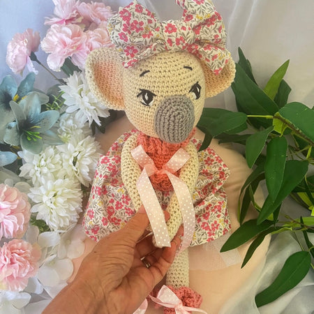 Handmade Crochet Koala Doll Miss Katie |Matching Bag |Matching Scrunchie