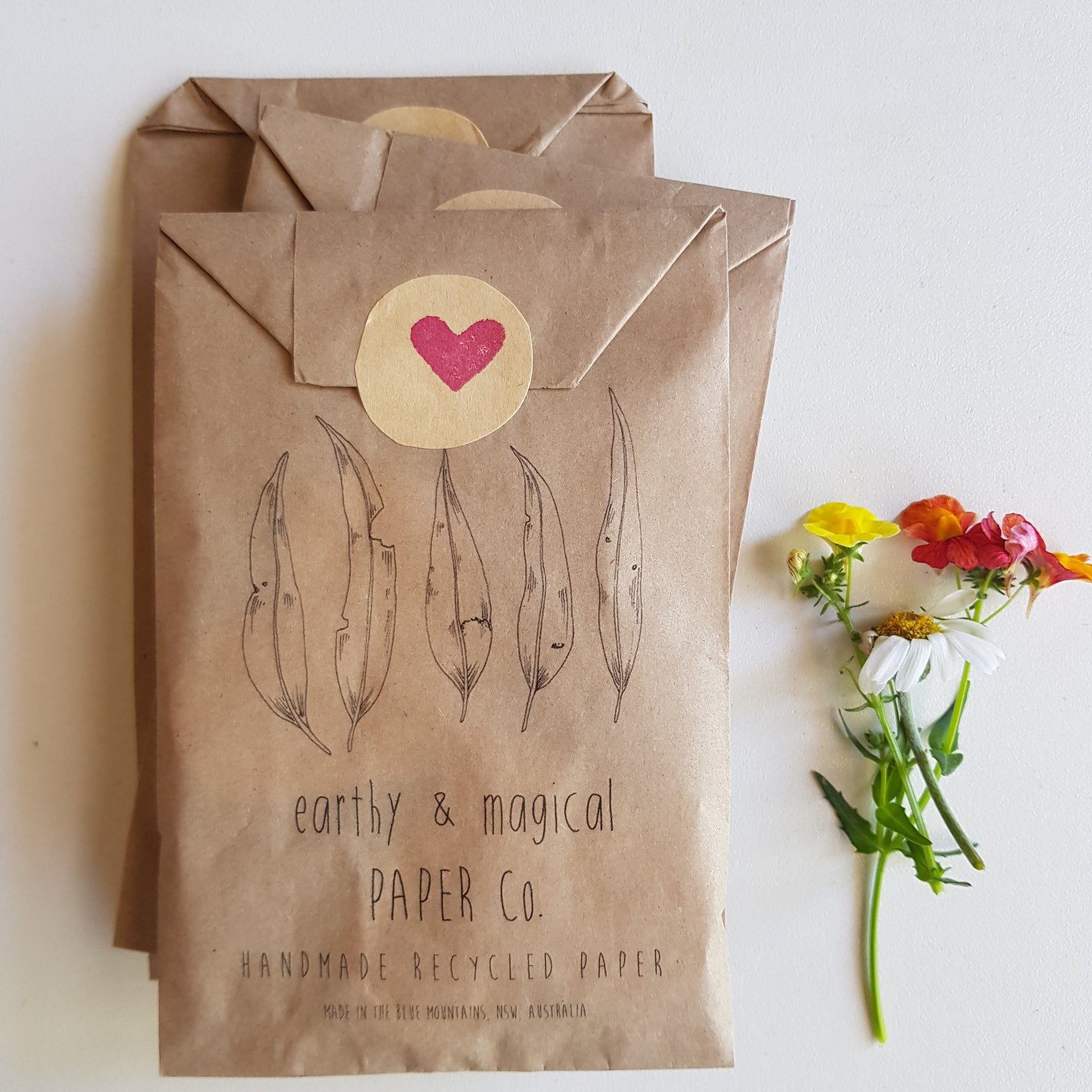 Seeded Plantable handmade paper gift cards- set of 4