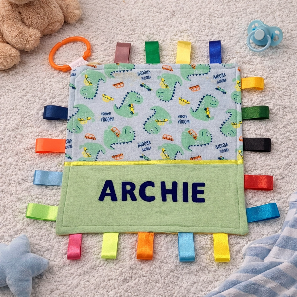 Babies Personalised Taggy Security Blanket / Comforter Toy - Various Designs -