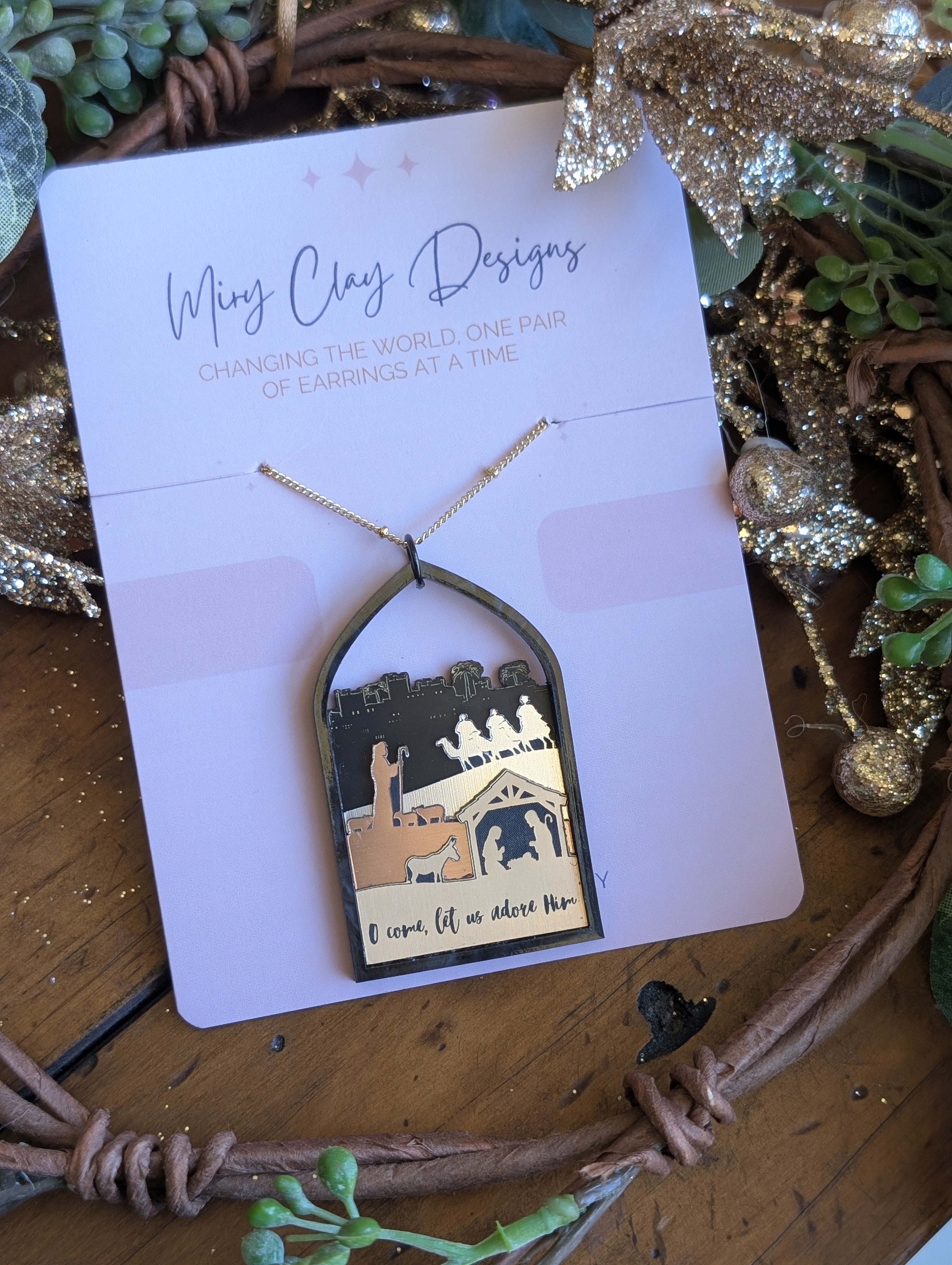 O Come let us adore Him Necklace