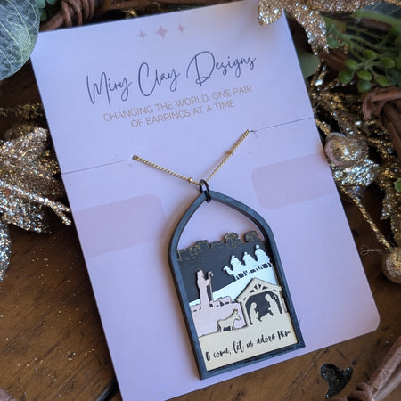 O Come let us adore Him Necklace