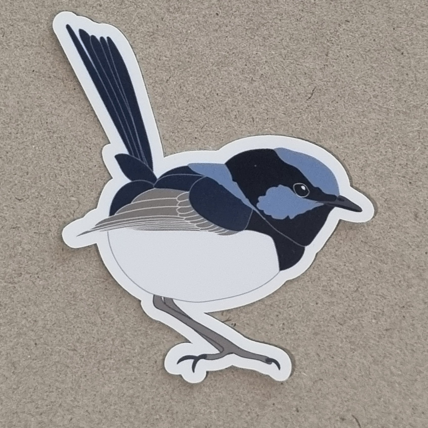 Superb Blue Fairy Wren Bird Sticker