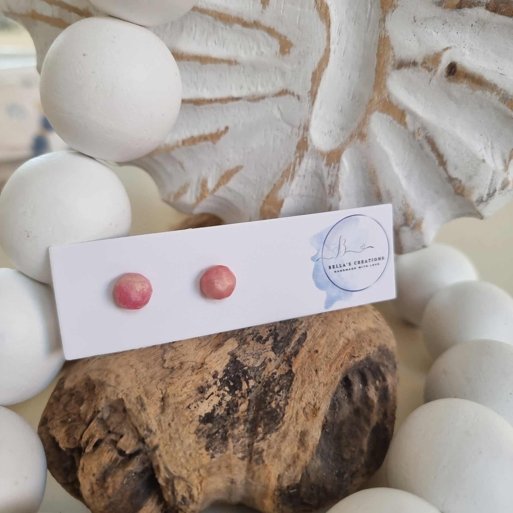 Blush Agate Studs