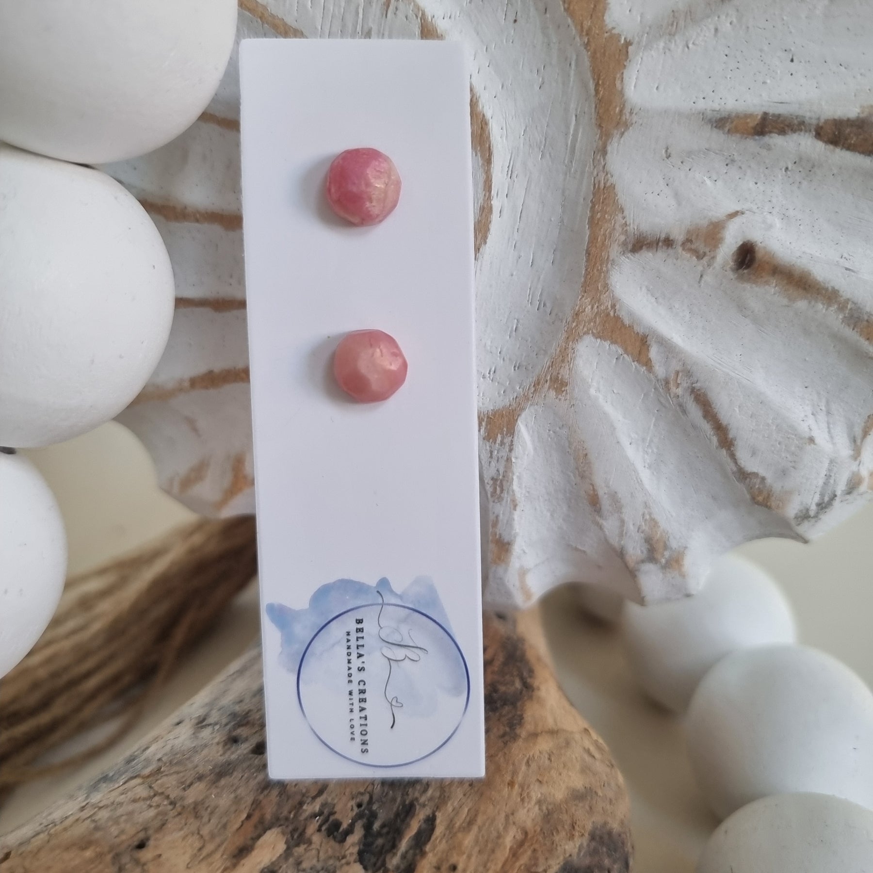 Blush Agate Studs