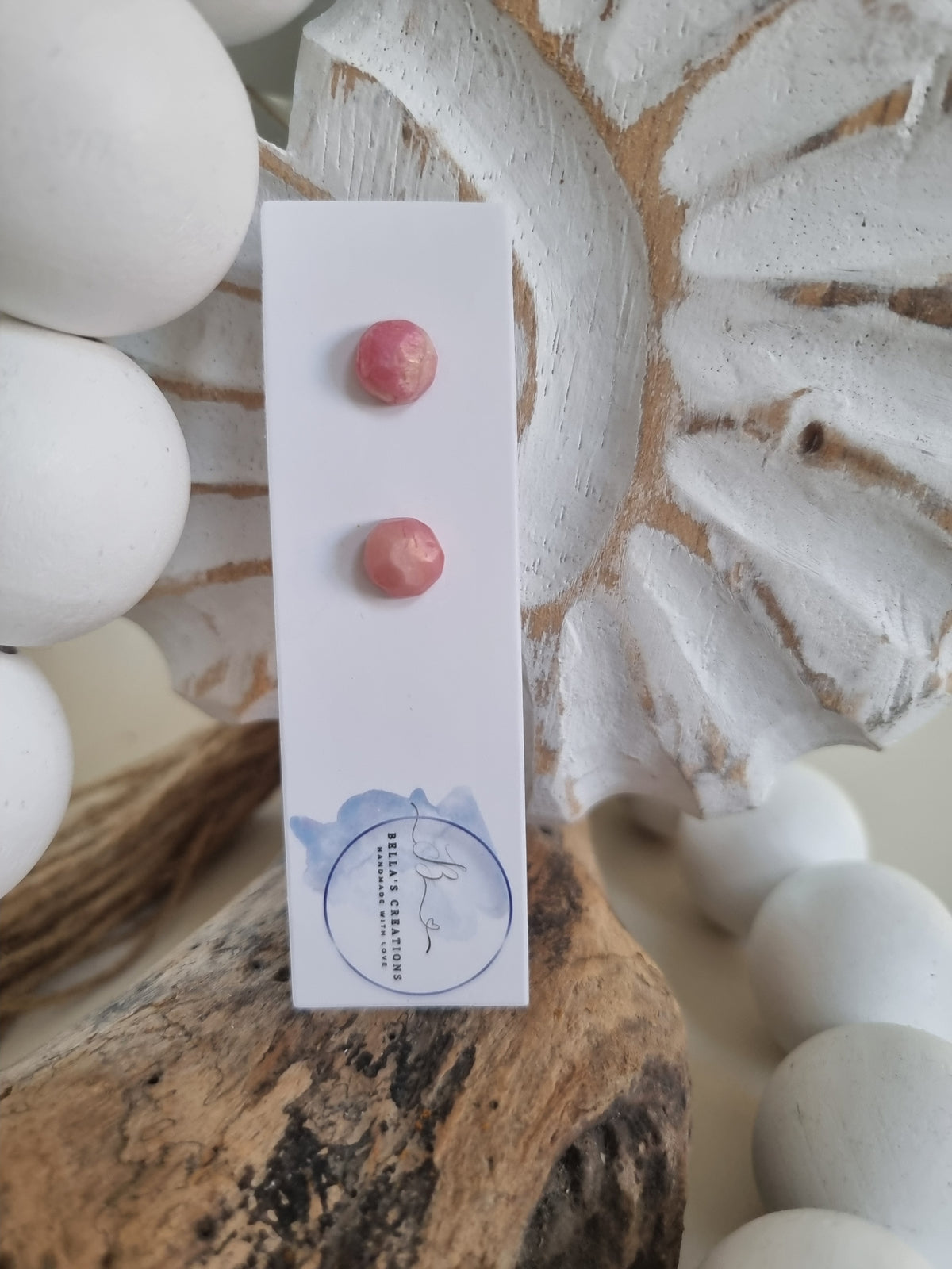 Blush Agate Studs