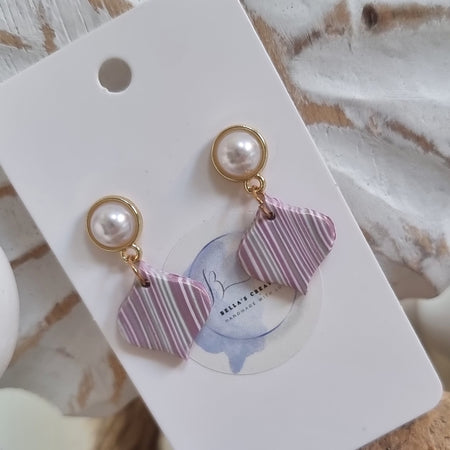 Blush Pearl Geo Small Dangles