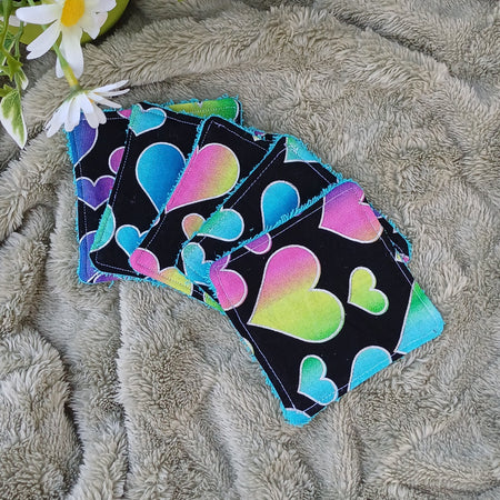 Heart Design Reusable Makeup Wipes - 5 pieces