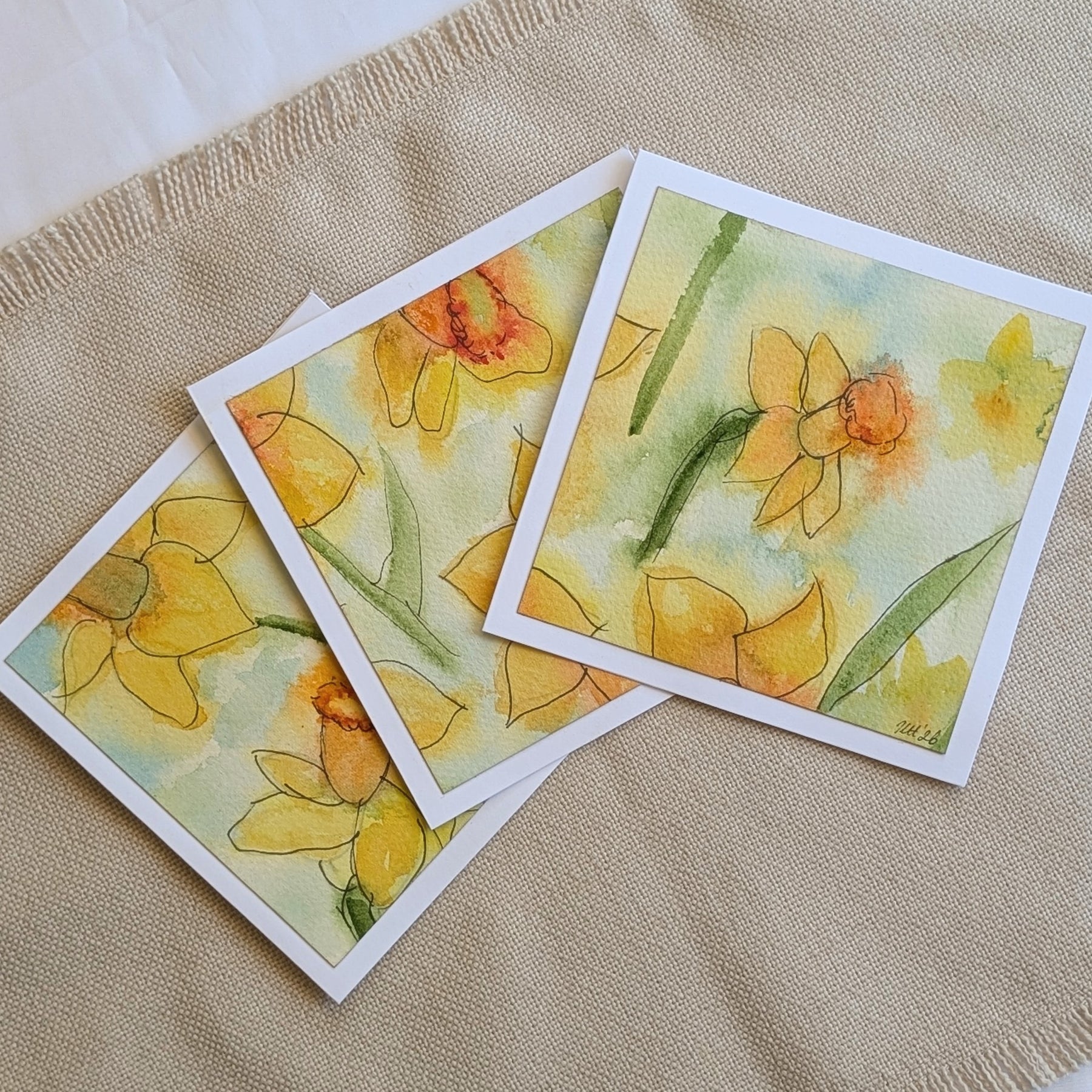 Daffodil Greeting Card – Original Watercolour Design