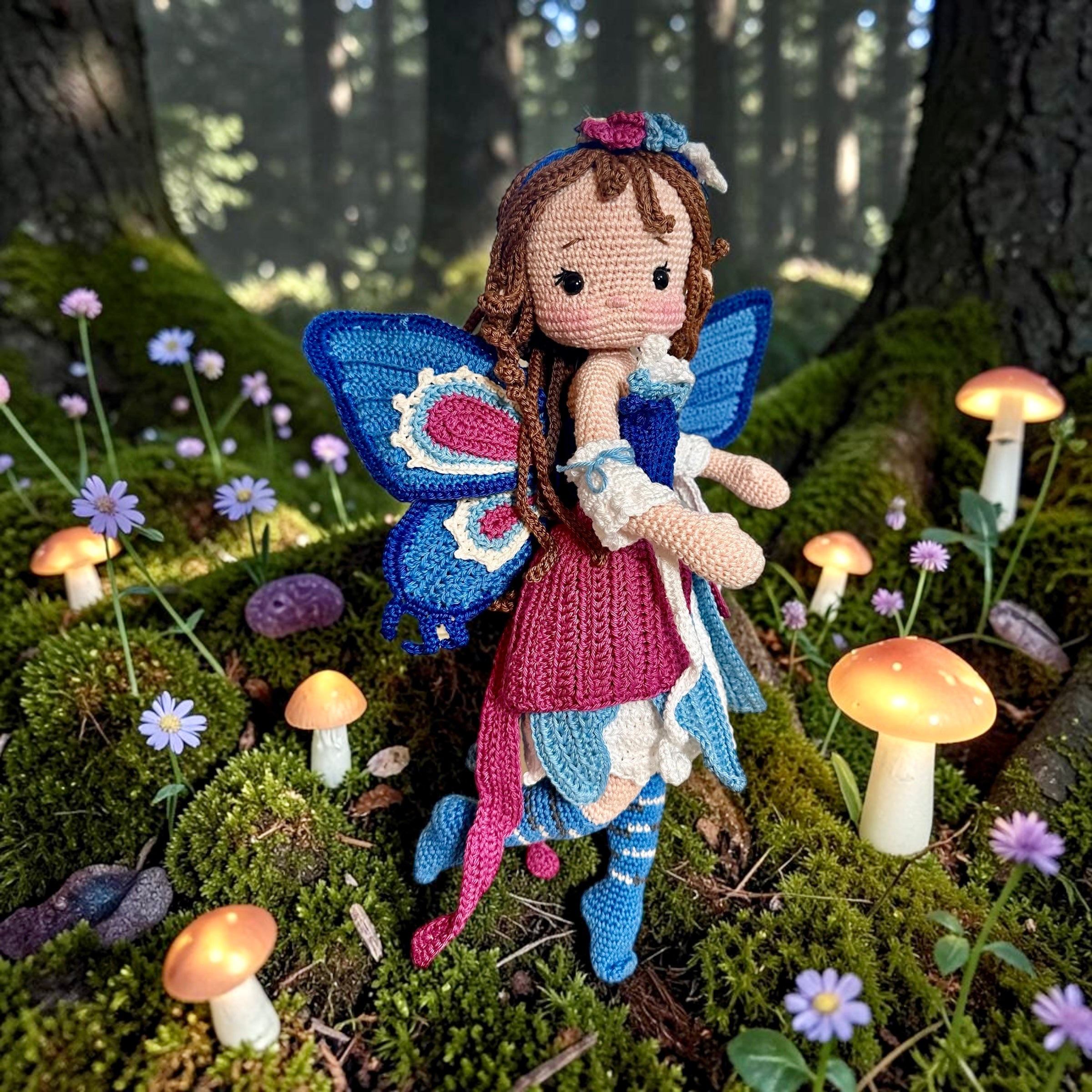 Whimsical Crochet Butterfly Fairy