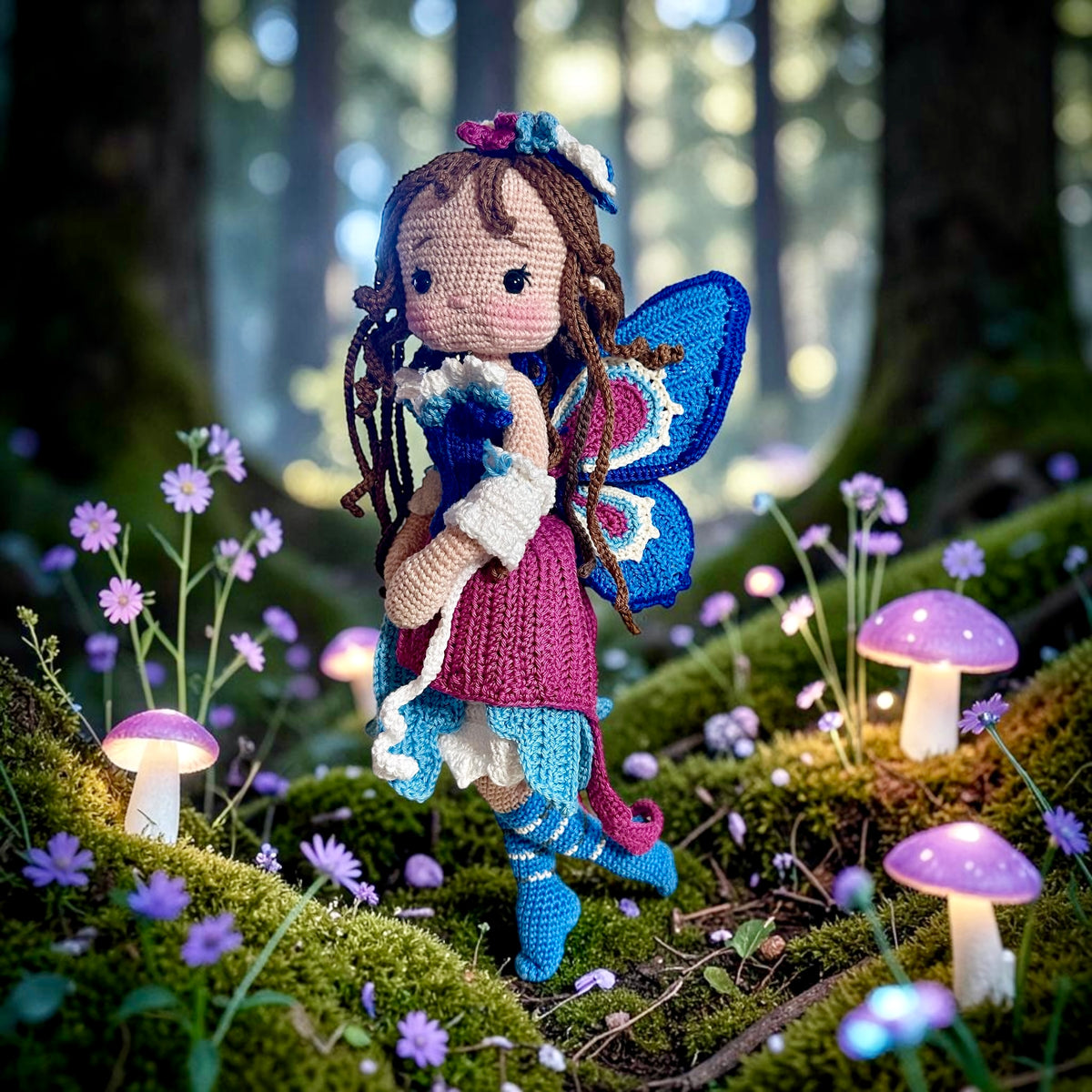 Whimsical Crochet Butterfly Fairy