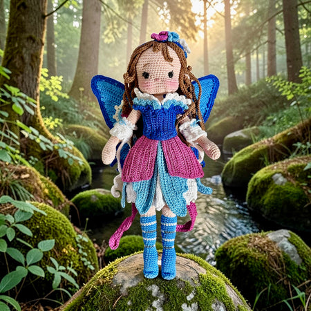 Whimsical Crochet Butterfly Fairy