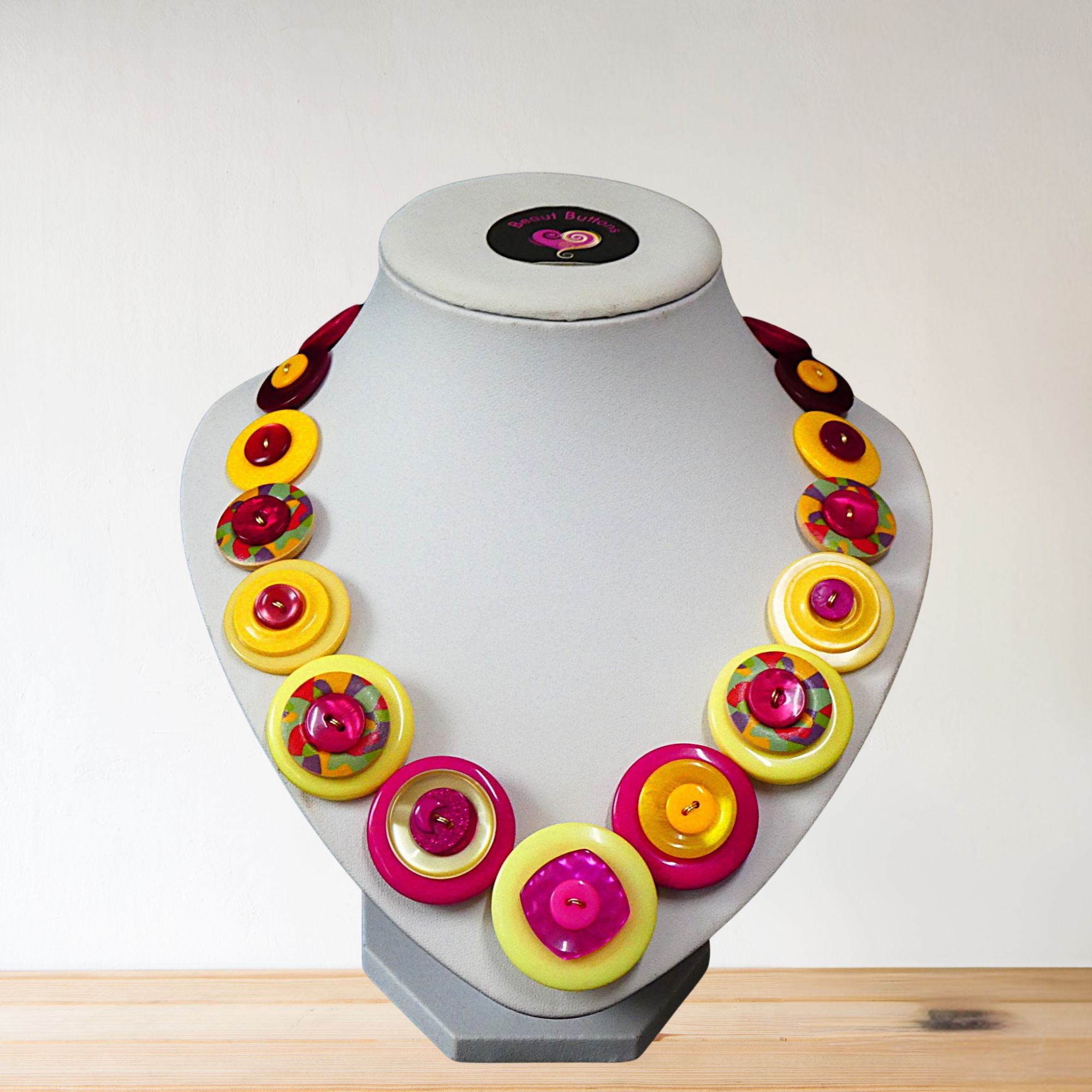 Button necklace - Confetti