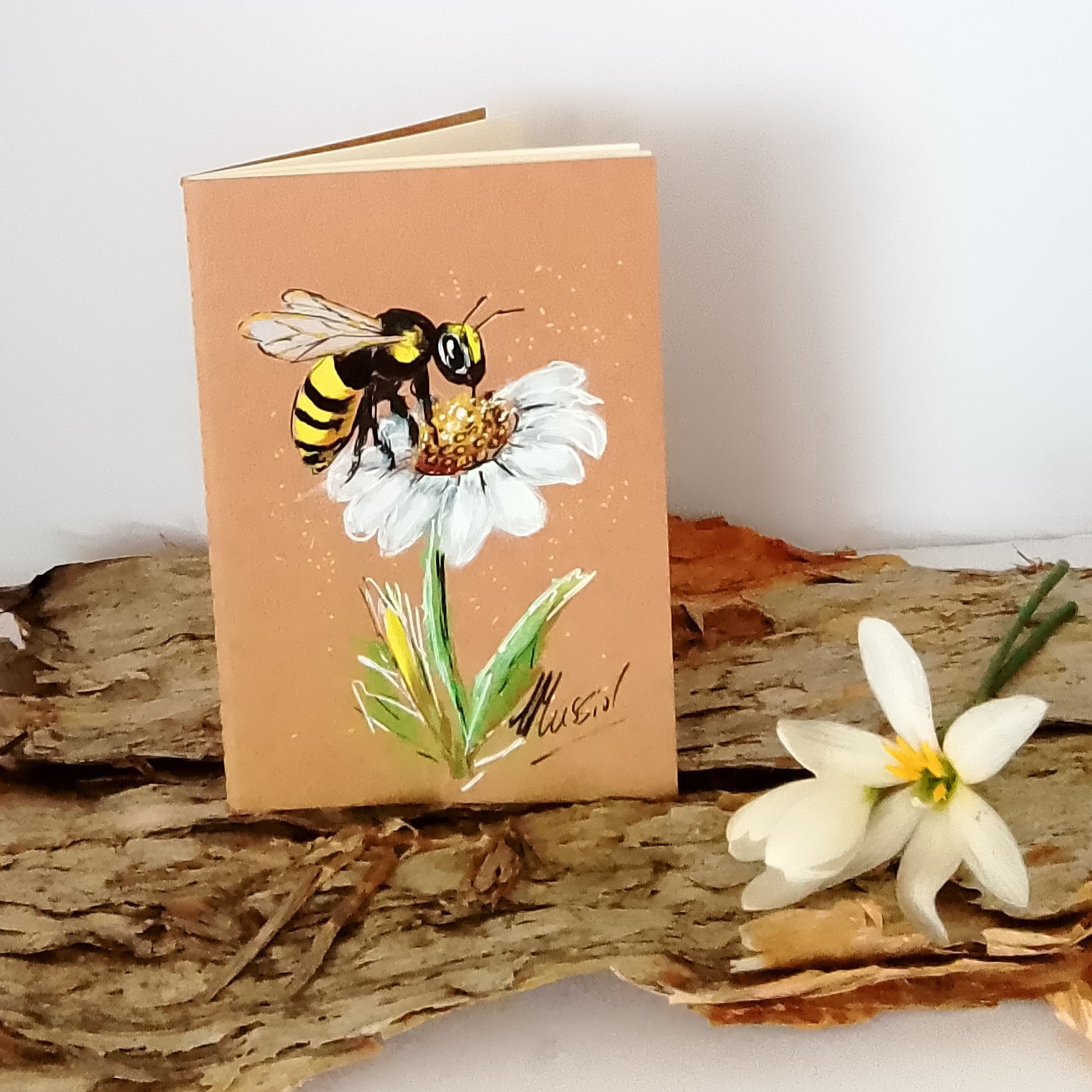 Handpainted Pocket Notebooks. Single or Set of 3. Bird and Animal designs
