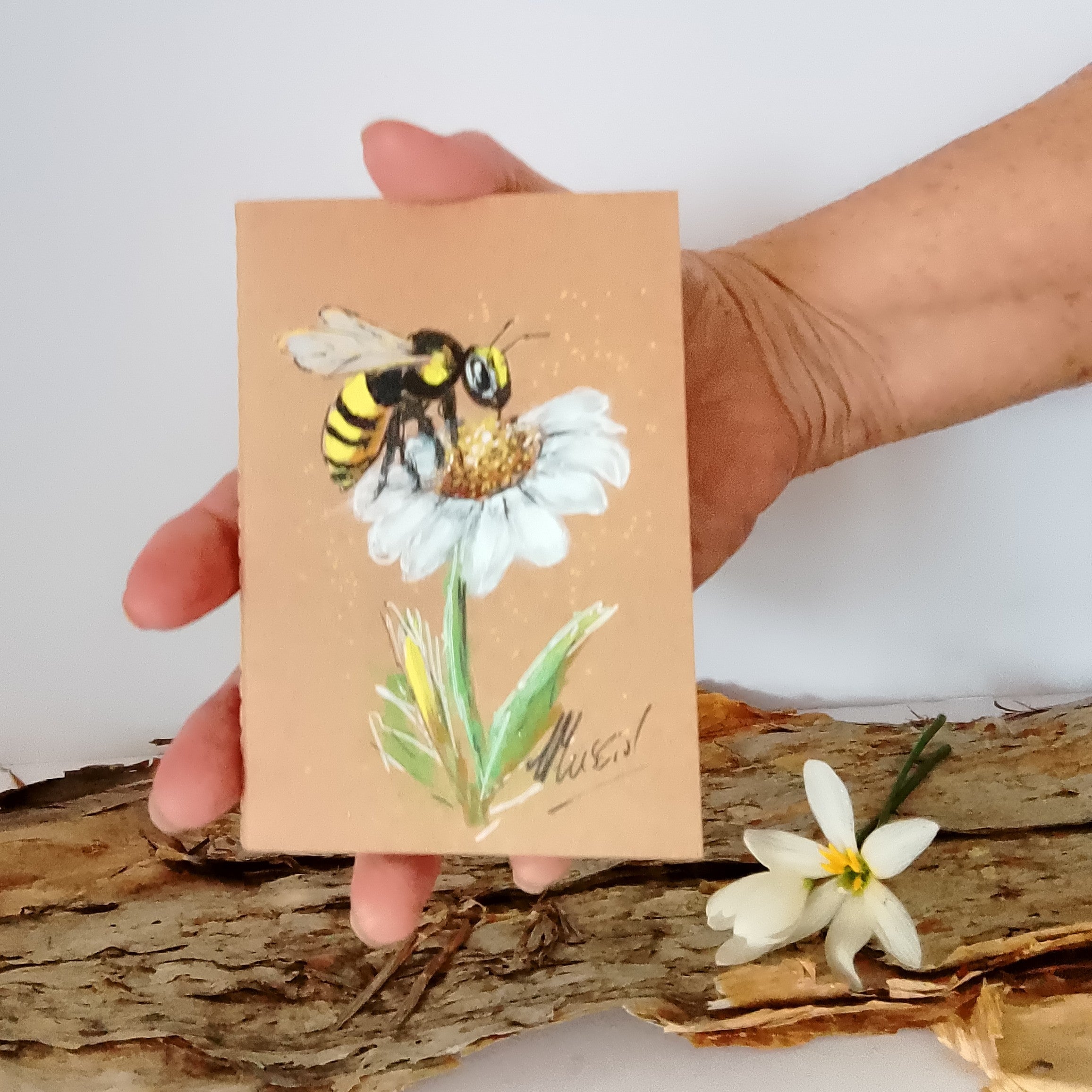 Handpainted Pocket Notebooks. Single or Set of 3. Bird and Animal designs