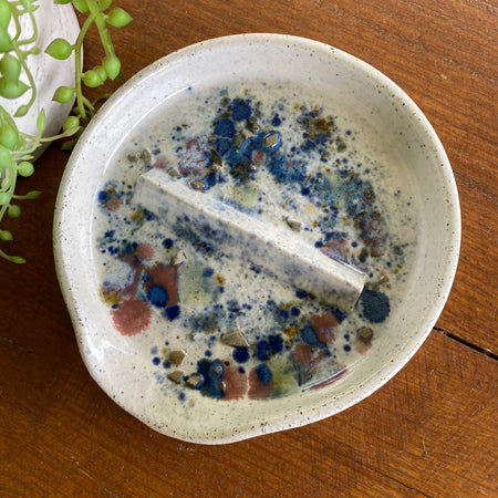 Handmade Ceramic Egg Cracking Plate|Spoon Rest|Handmade Pottery