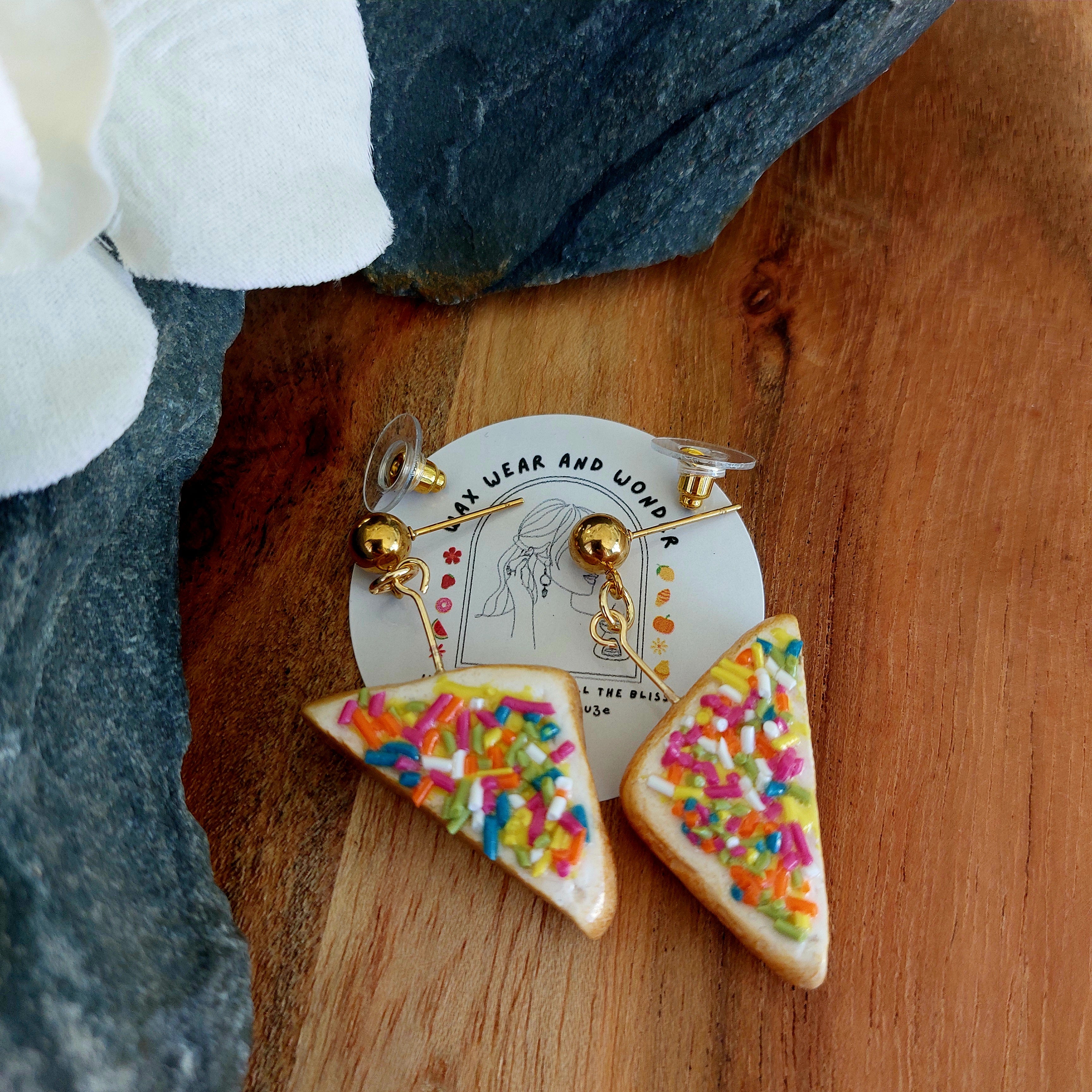Fairy Bread Earrings | Food Inspired Statement Earrings