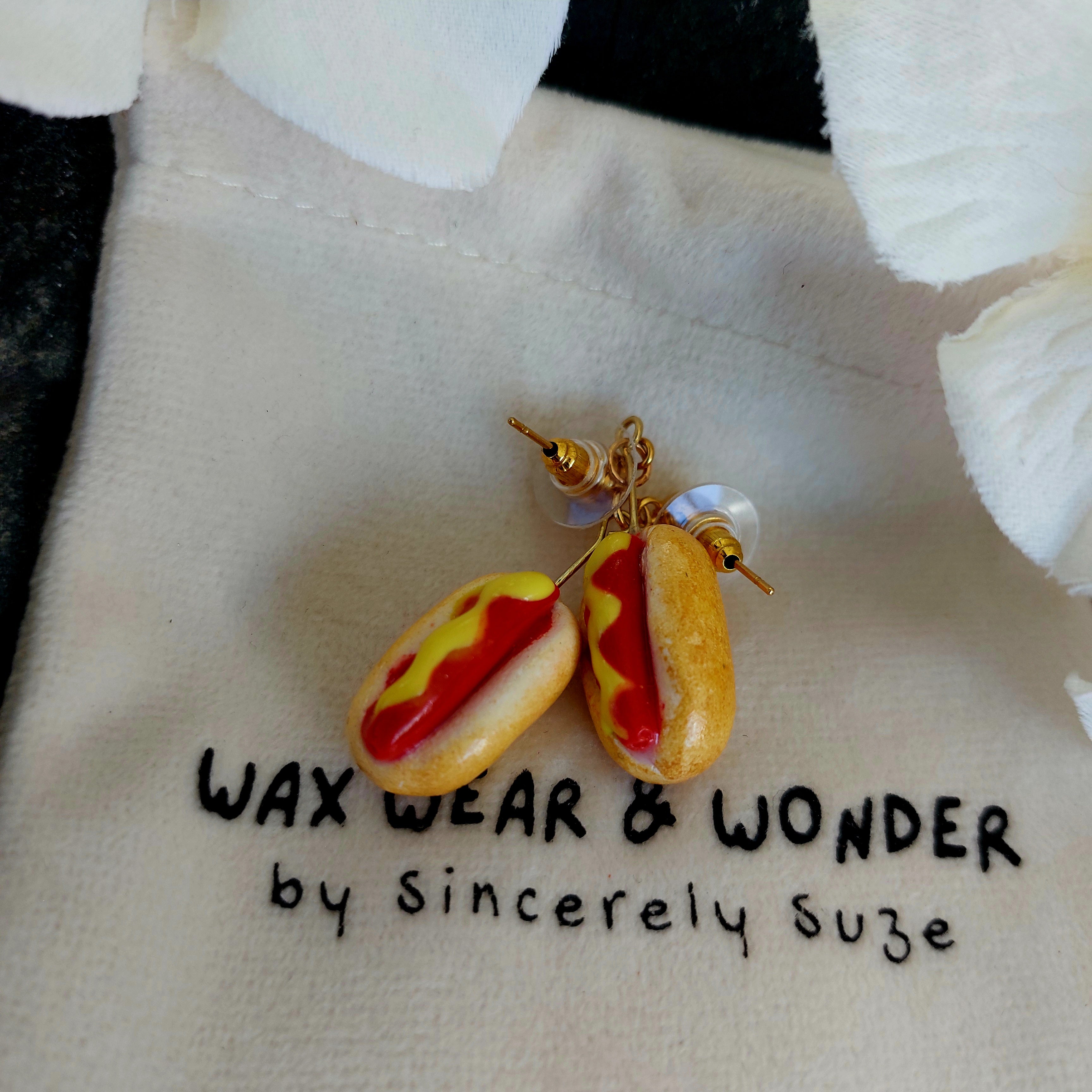 Hot Dog Earrings | Food Inspired Statement Earrings