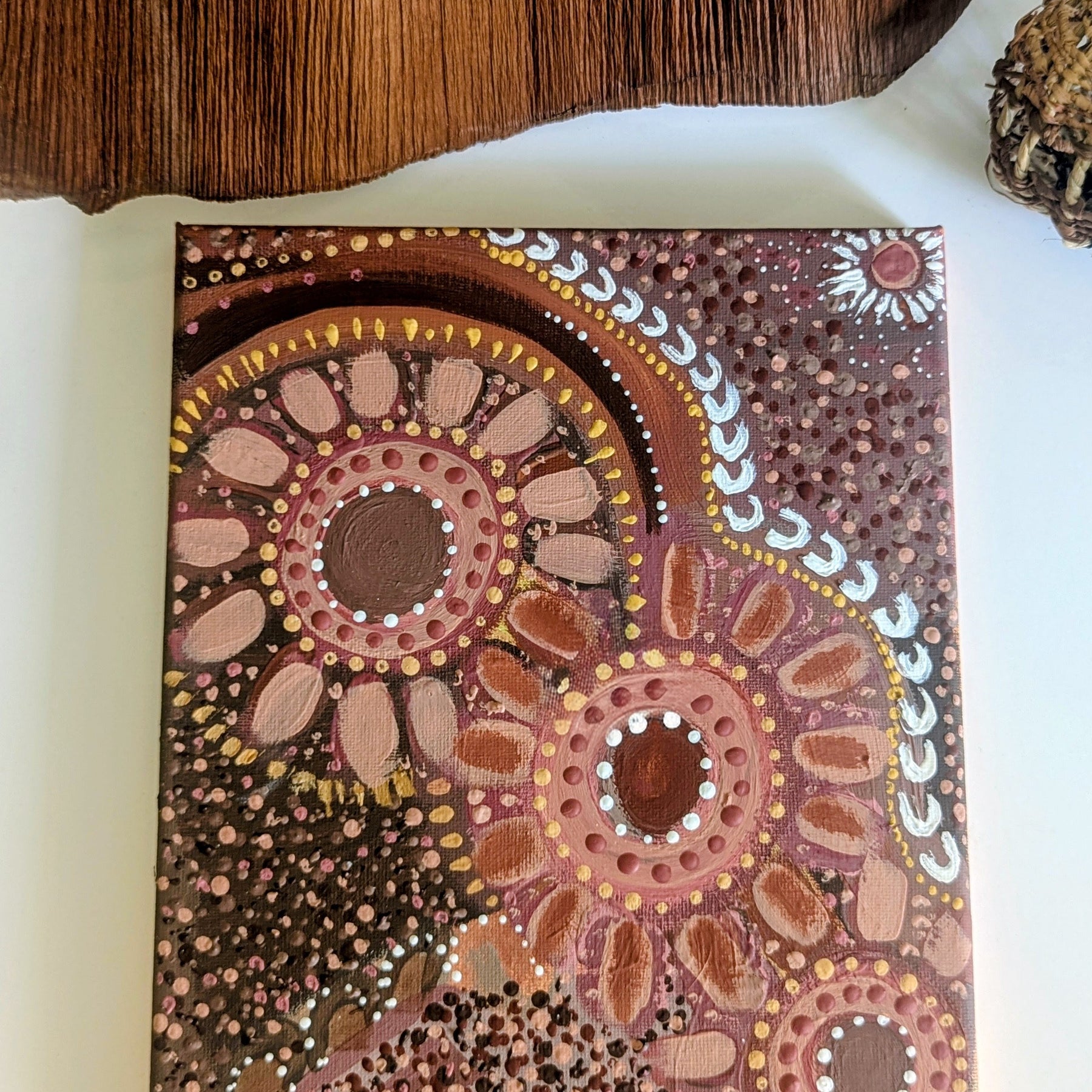 Because of Her | Small Painting  Acrylics on Canvas Signed  |+ Complimentary Card  Gifts for Her