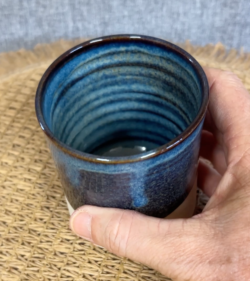Handmade Handleless Mug – Deep Ocean Series