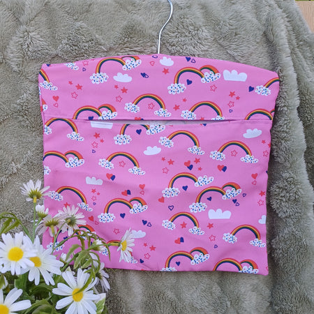 Peg Bag - Pink Rainbow Design