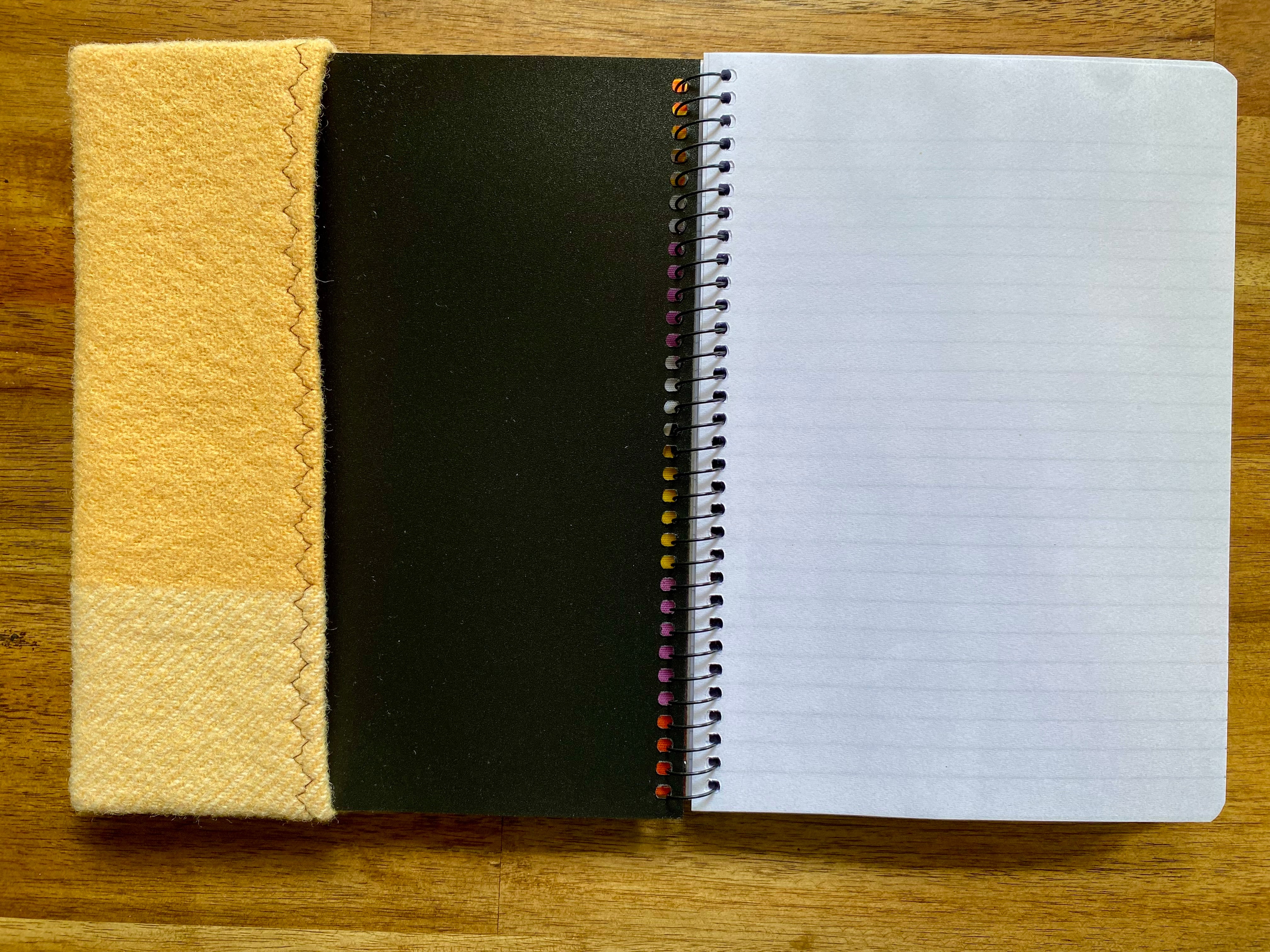 A5 Upcycled Notebook Highland Cow - Yellow